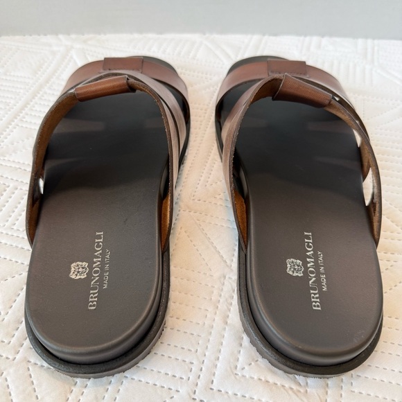 Bruno Magli Men's Brown Leather Sandals Size 10.5 - Picture 5 of 10